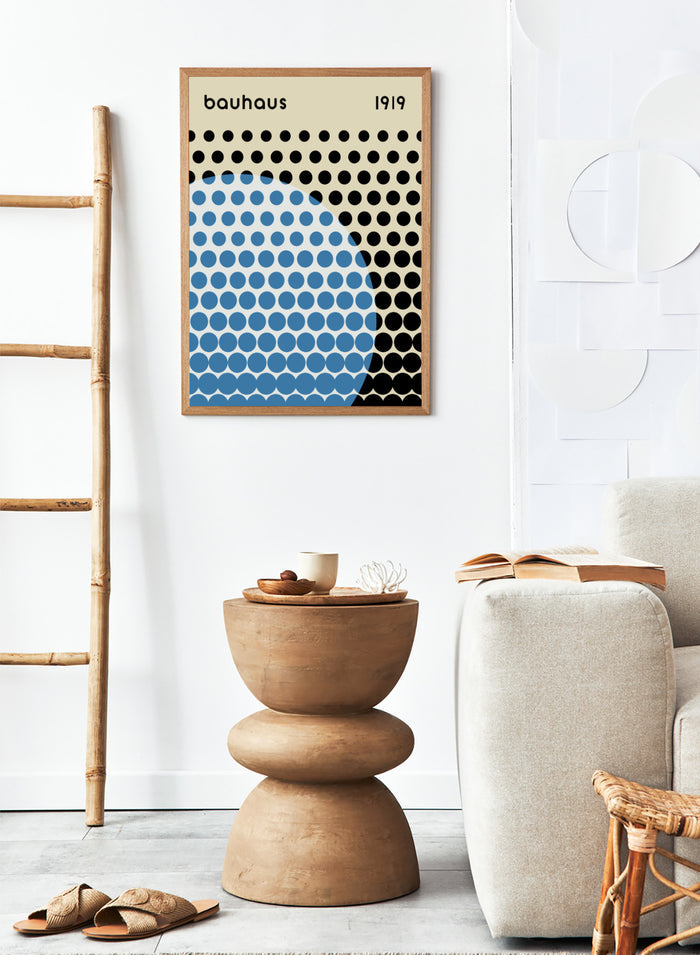 Bauhaus Geometric Circles Art Print