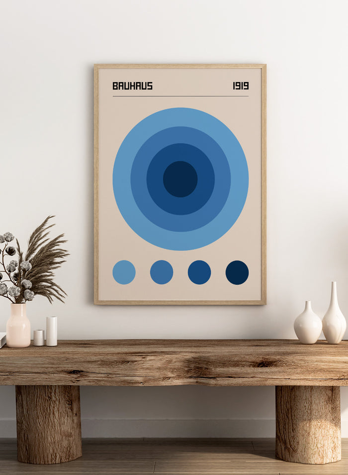 Bauhaus Geometric Circles Art Print