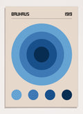 Bauhaus Geometric Circles Art Print