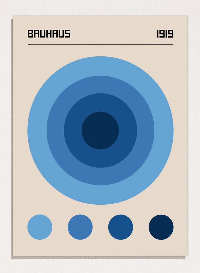Bauhaus Geometric Circles Art Print