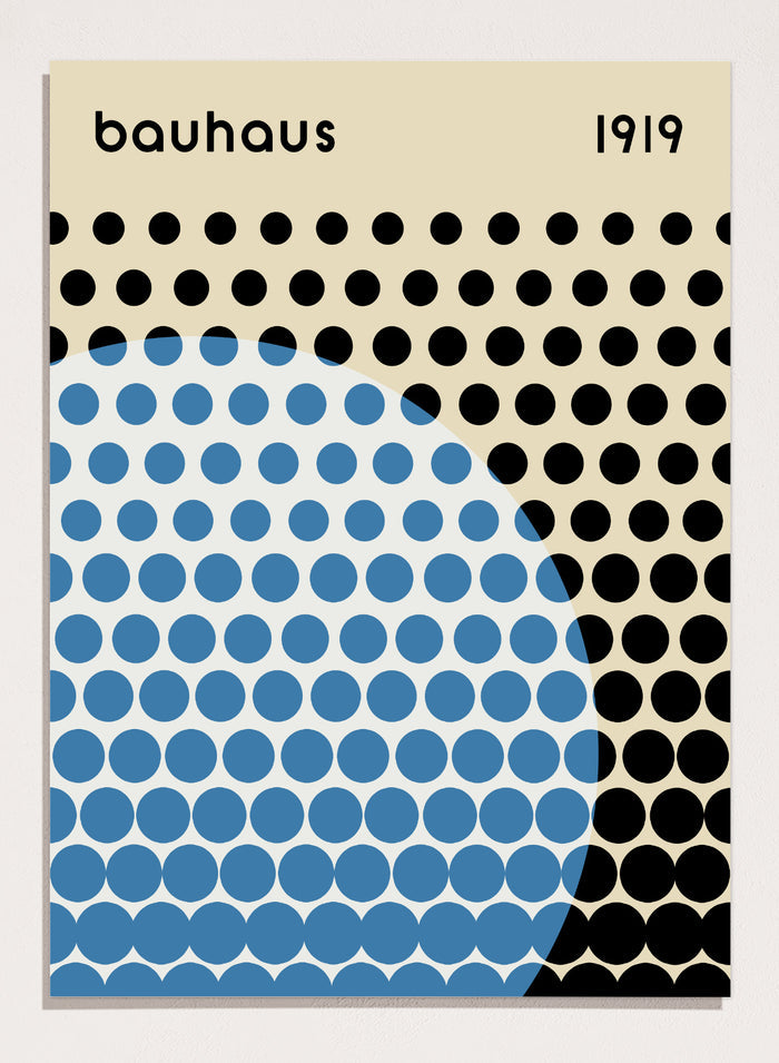 Bauhaus Geometric Circles Art Print