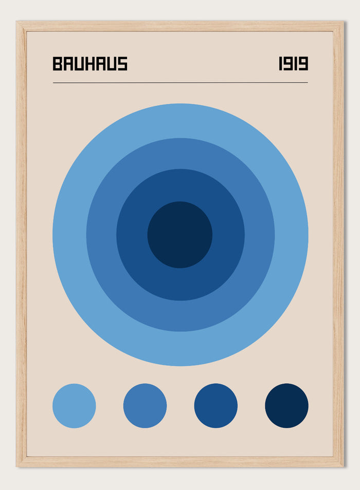 Bauhaus Geometric Circles Art Print