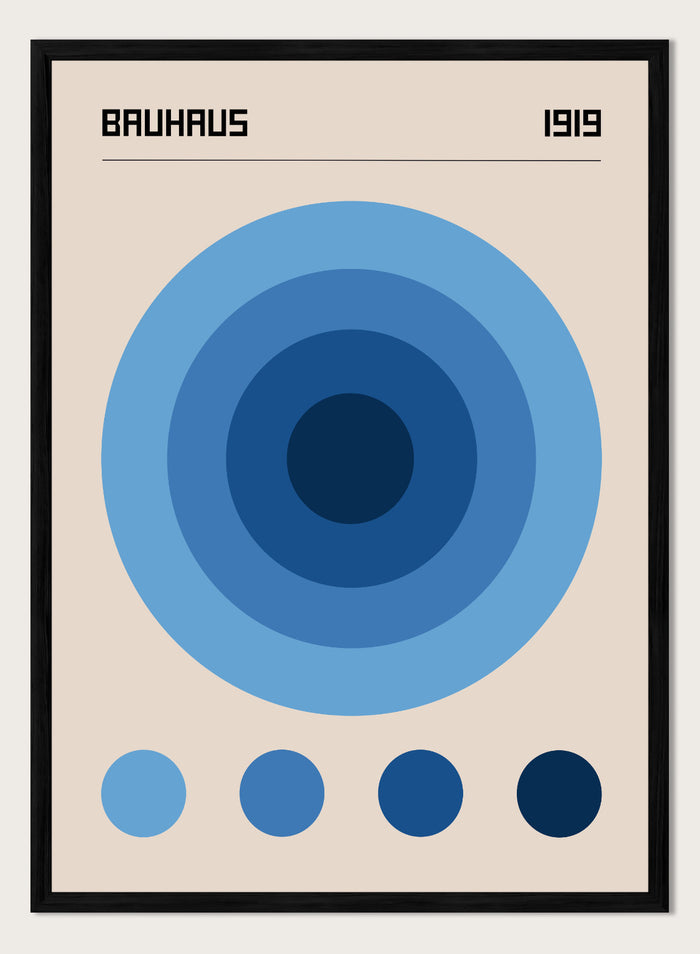 Bauhaus Geometric Circles Art Print