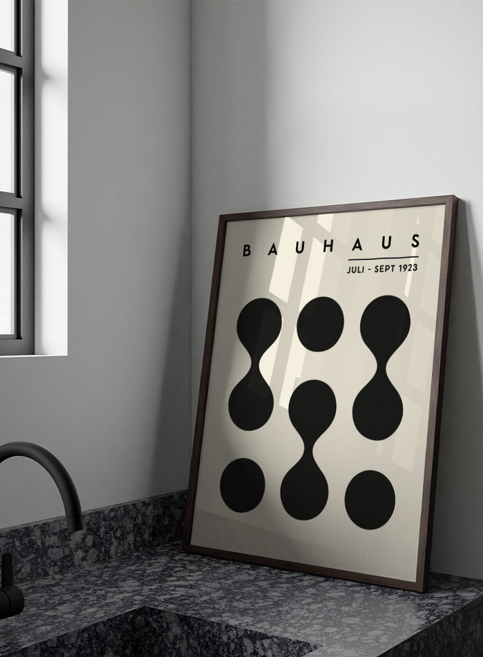Bauhaus Geometric Dripping Circles Art Print BH65