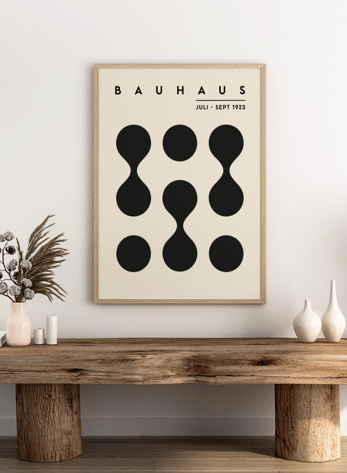 Bauhaus Geometric Dripping Circles Art Print BH65