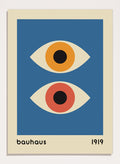 Bauhaus Geometric Eyes Art Print