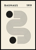 Bauhaus Geometric Lines Circles Abstract Art Print BH71_Sugar & Canvas_Sugar & Canvas