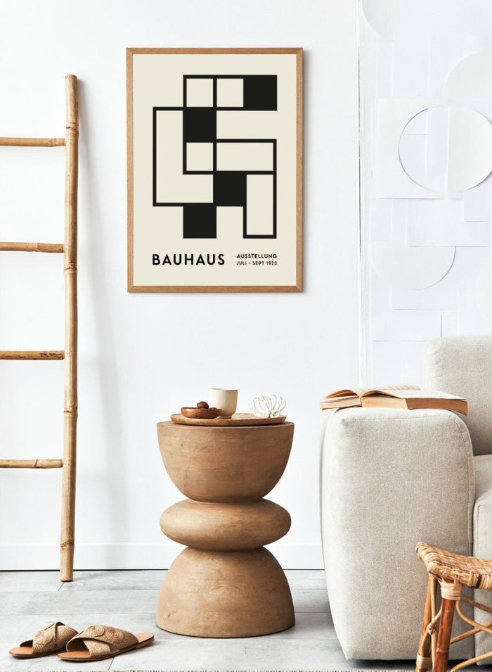 Bauhaus Geometric Squares Abstract Art Print BH70_Sugar & Canvas_Sugar & Canvas
