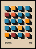 Bauhaus Geometric Squares Art Print_Sugar & Canvas
