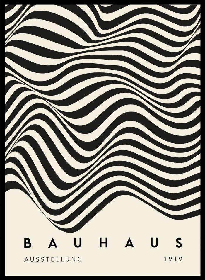 Bauhaus Geometric Waves Art Print BH66_Sugar & Canvas_Sugar & Canvas