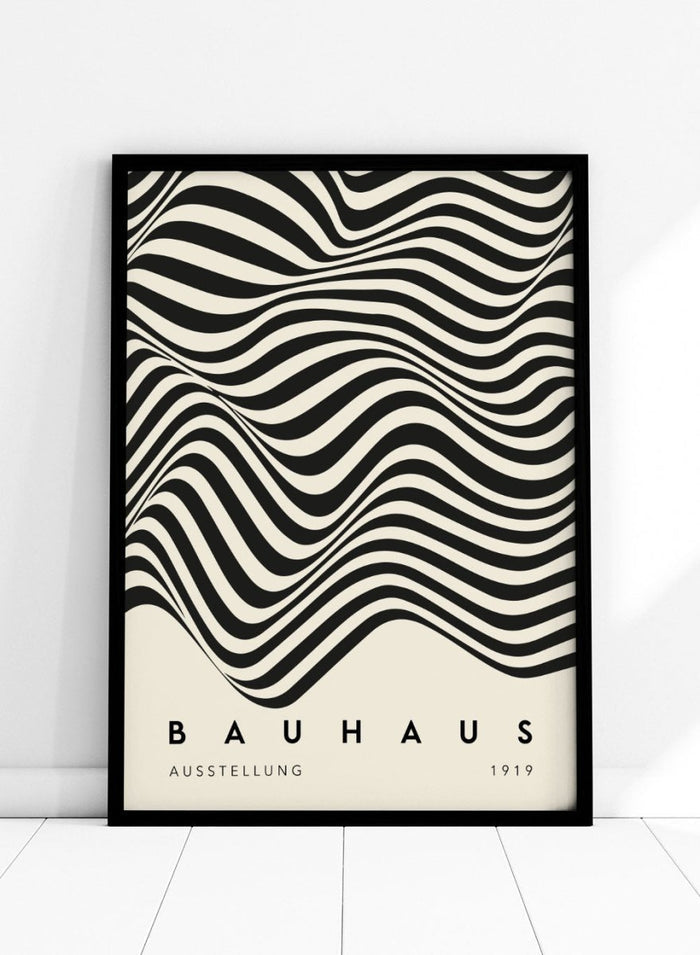 Bauhaus Geometric Waves Art Print BH66_Sugar & Canvas_Sugar & Canvas
