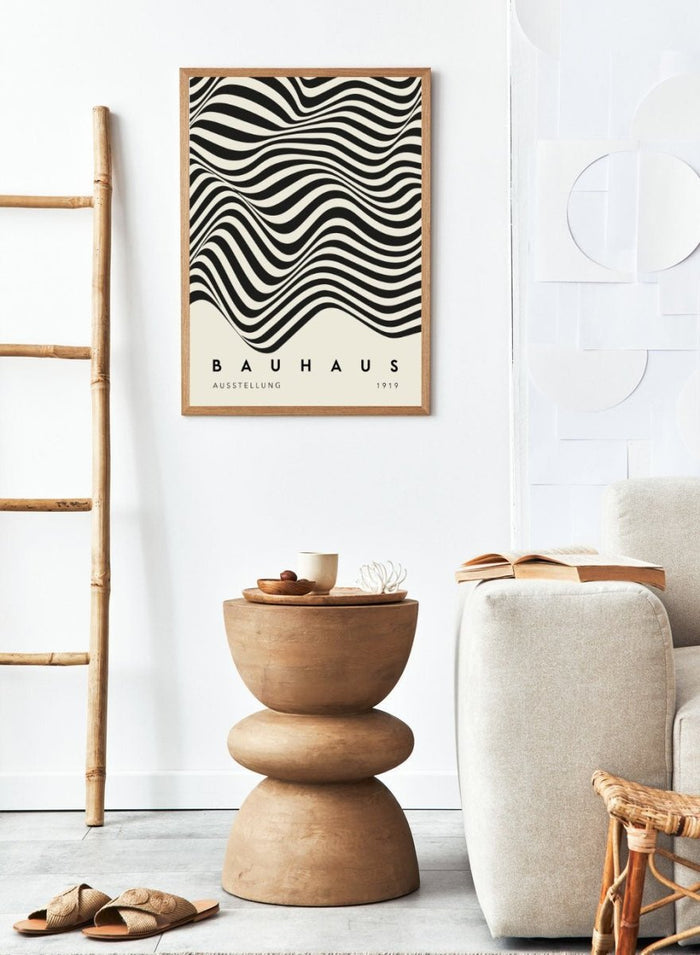 Bauhaus Geometric Waves Art Print BH66_Sugar & Canvas_Sugar & Canvas
