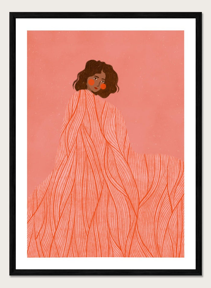 Bea Müller - Coral Woman Dreaming Art Print_Sugar & Canvas_Bea Müller