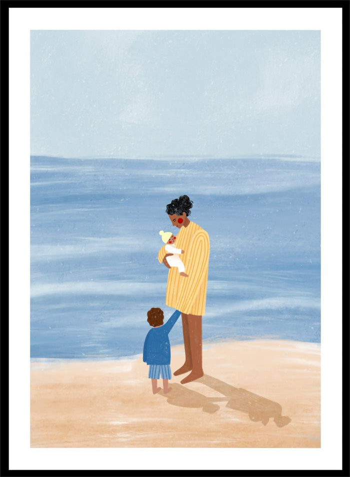 Bea Müller - Family Beach Day Art Print_Sugar & Canvas_Bea Müller