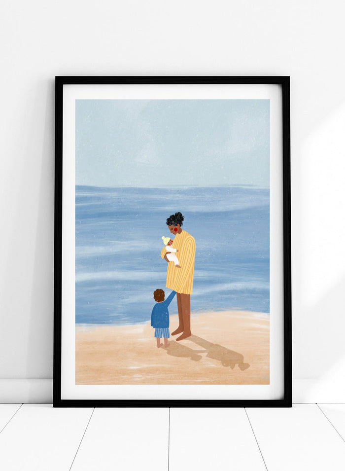 Bea Müller - Family Beach Day Art Print_Sugar & Canvas_Bea Müller