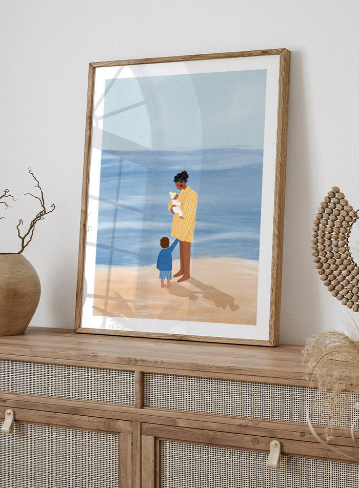 Bea Müller - Family Beach Day Art Print_Sugar & Canvas_Bea Müller