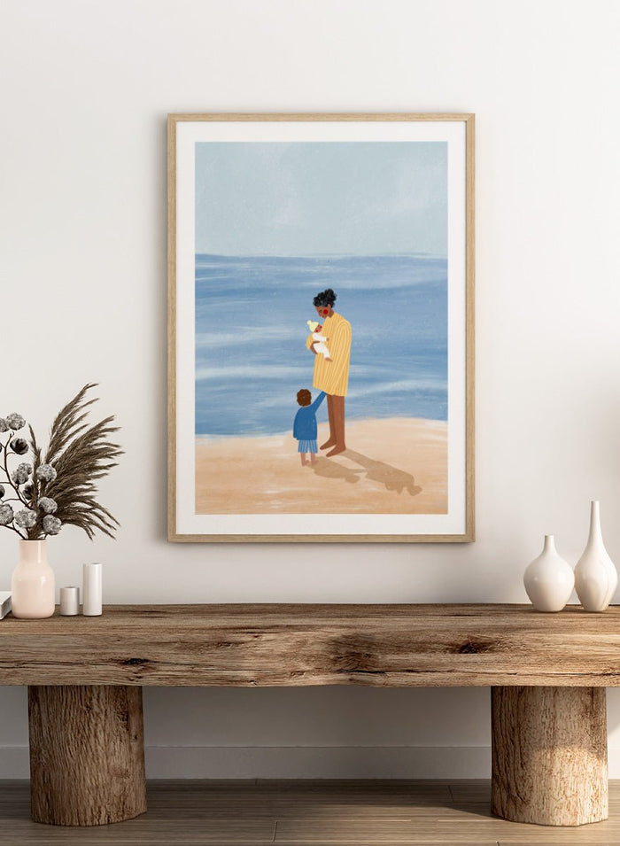 Bea Müller - Family Beach Day Art Print_Sugar & Canvas_Bea Müller