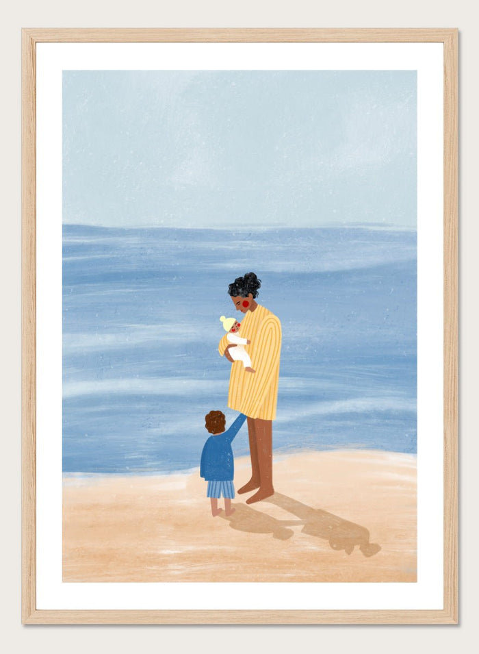 Bea Müller - Family Beach Day Art Print_Sugar & Canvas_Bea Müller