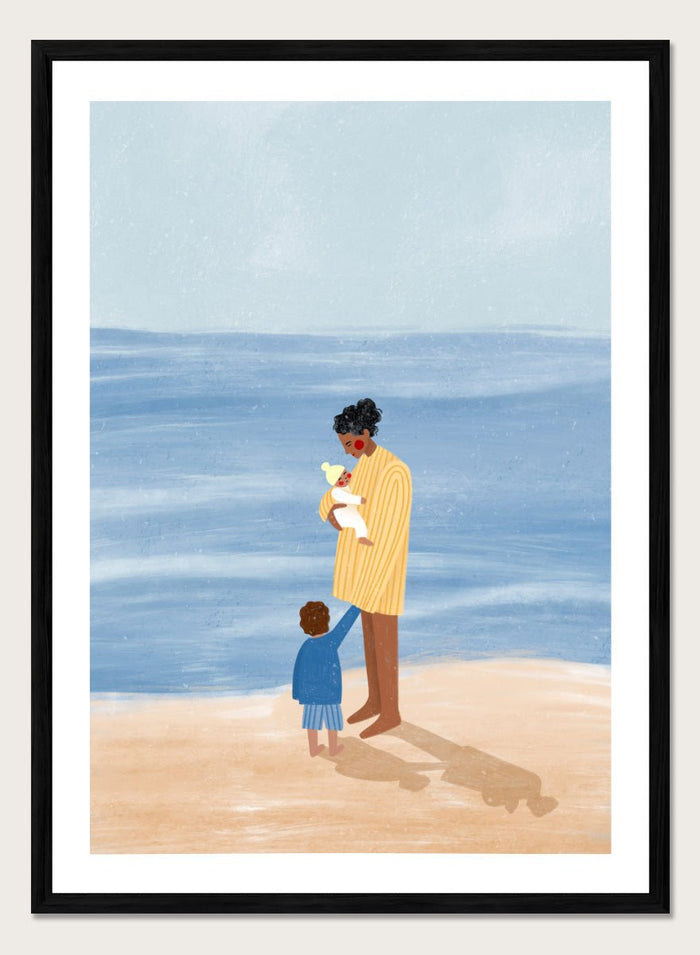 Bea Müller - Family Beach Day Art Print_Sugar & Canvas_Bea Müller