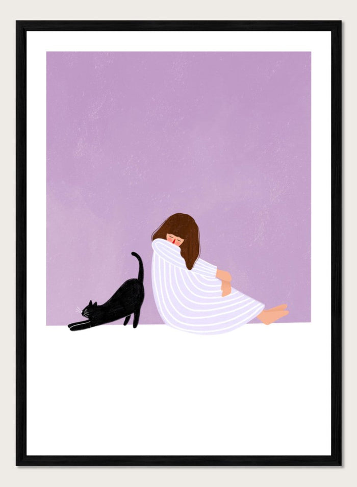 A4/8x12 inches (Framing Available) / Black Wood Frame