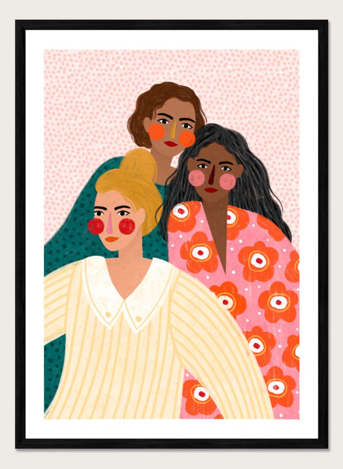 A4/8x12 inches (Framing Available) / Black Wood Frame