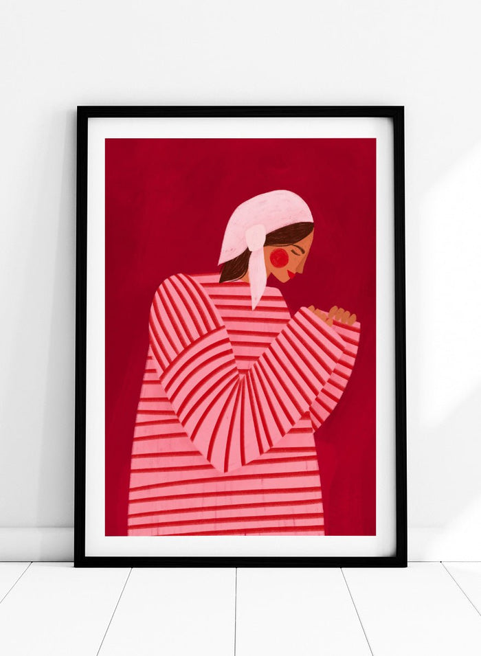Bea Müller - Serene Praying Woman Art Print_Sugar & Canvas_Bea Müller