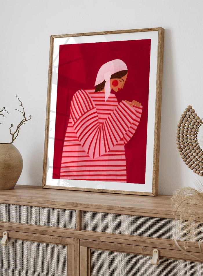 Bea Müller - Serene Praying Woman Art Print_Sugar & Canvas_Bea Müller