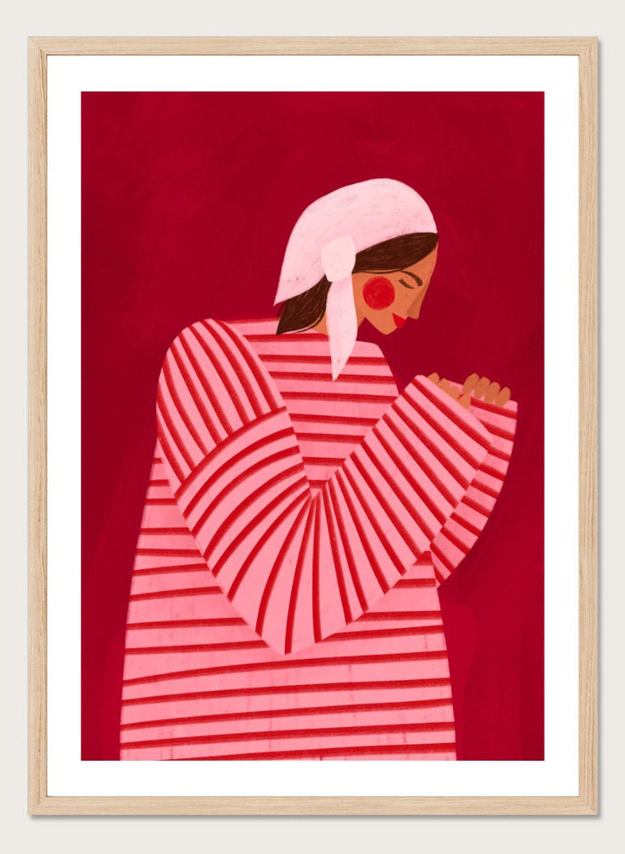 Bea Müller - Serene Praying Woman Art Print_Sugar & Canvas_Bea Müller