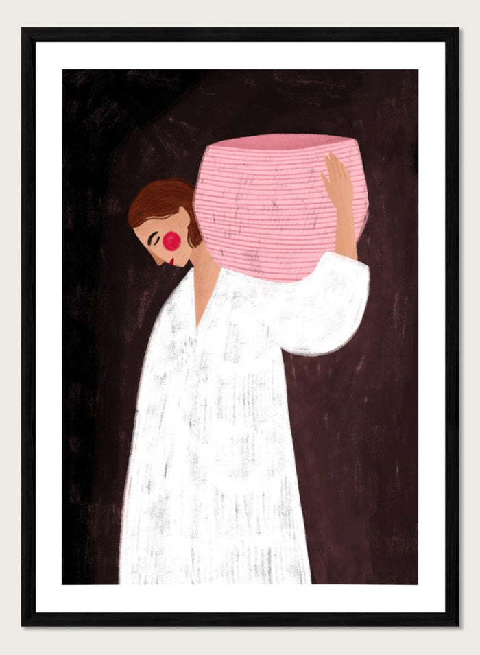 A4/8x12 inches (Framing Available) / Black Wood Frame