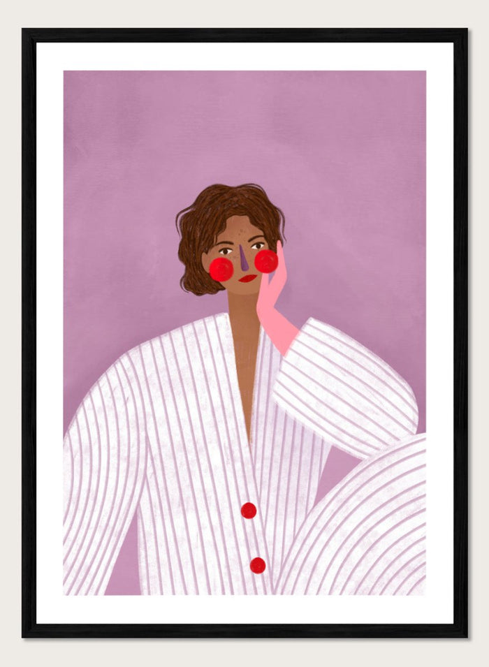A4/8x12 inches (Framing Available) / Black Wood Frame