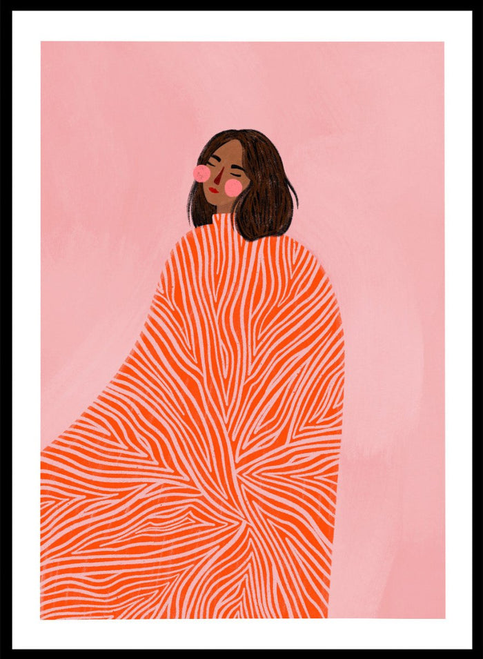 The Woman With the Swirls by Bea Müller Fine Art Print, Framed Fine Art Print, Ready to hang
