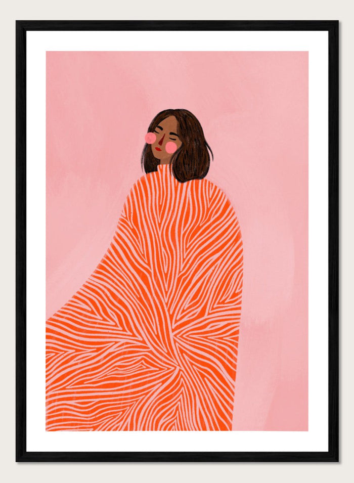 A4/8x12 inches (Framing Available) / Black Wood Frame