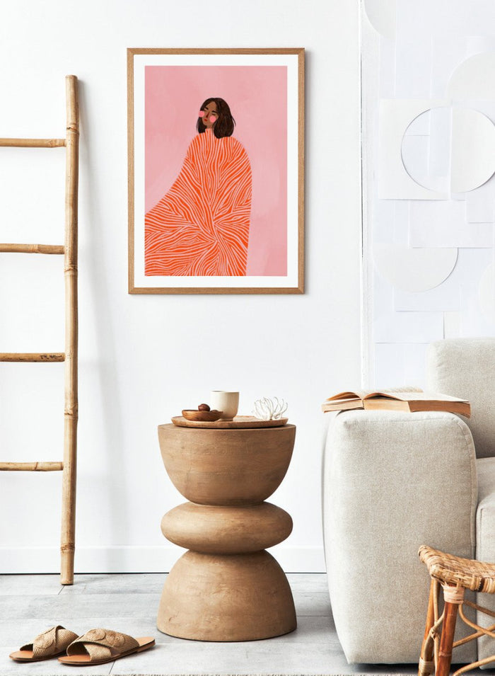 The Woman With the Swirls by Bea Müller Fine Art Print, Framed Fine Art Print, Ready to hang