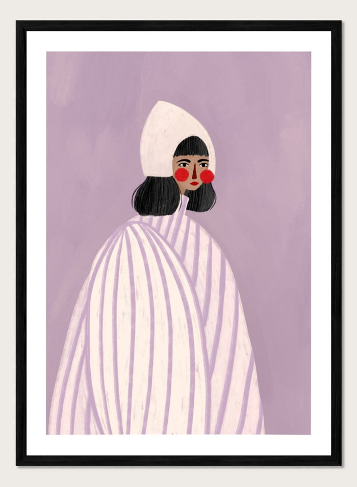 A4/8x12 inches (Framing Available) / Black Wood Frame