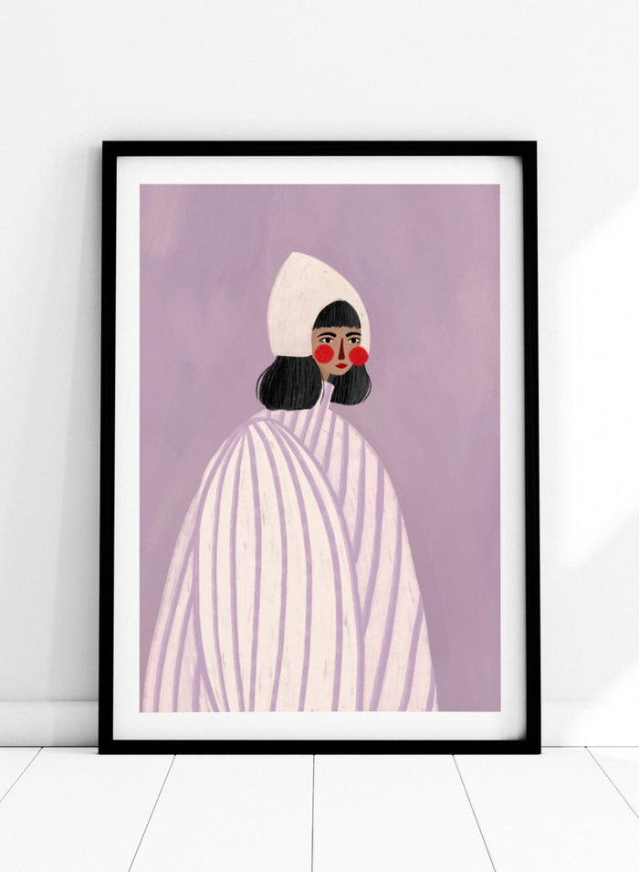 Bea Müller - The Woman With the White Hat Art Print