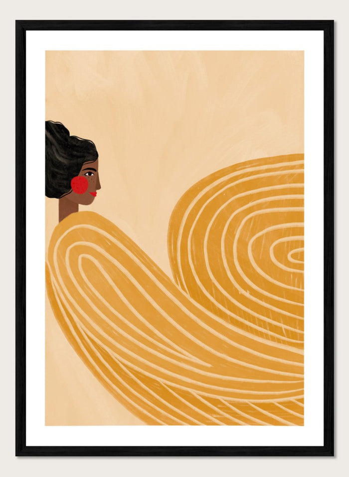 A4/8x12 inches (Framing Available) / Black Wood Frame