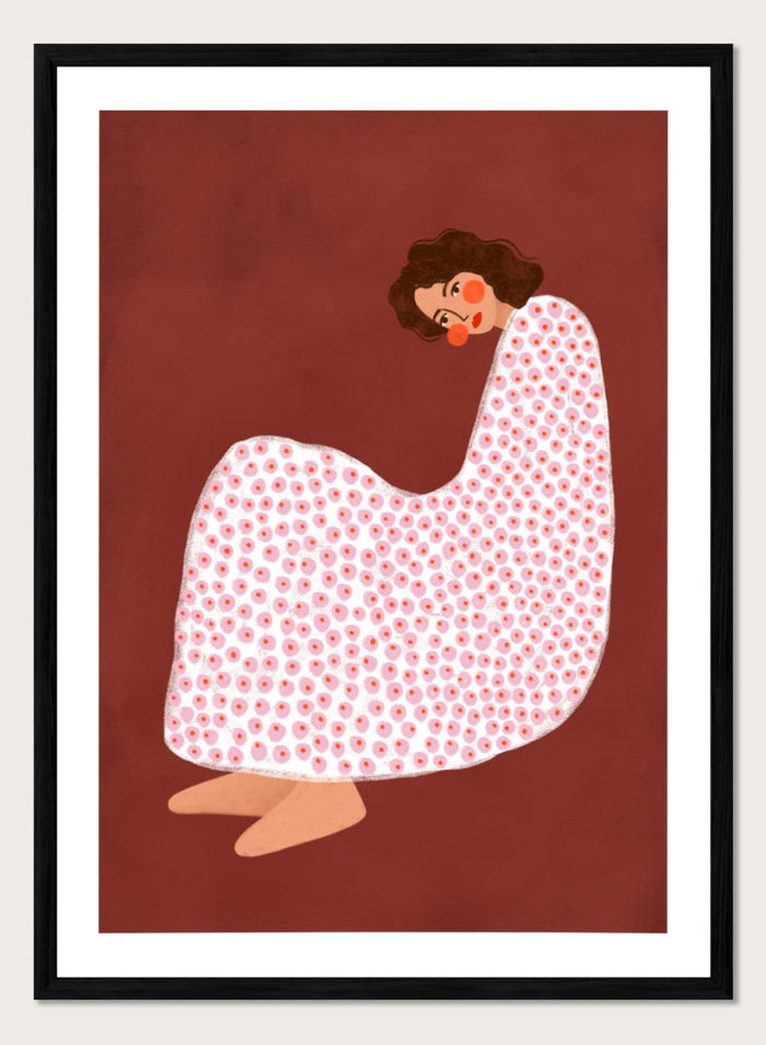 A4/8x12 inches (Framing Available) / Black Wood Frame