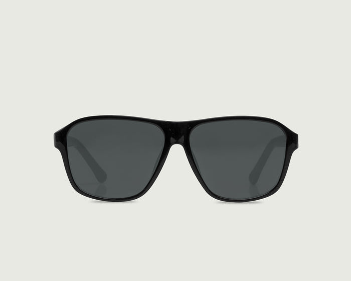 Ink::Bernie Sunglasses Square Black recycled polyester front