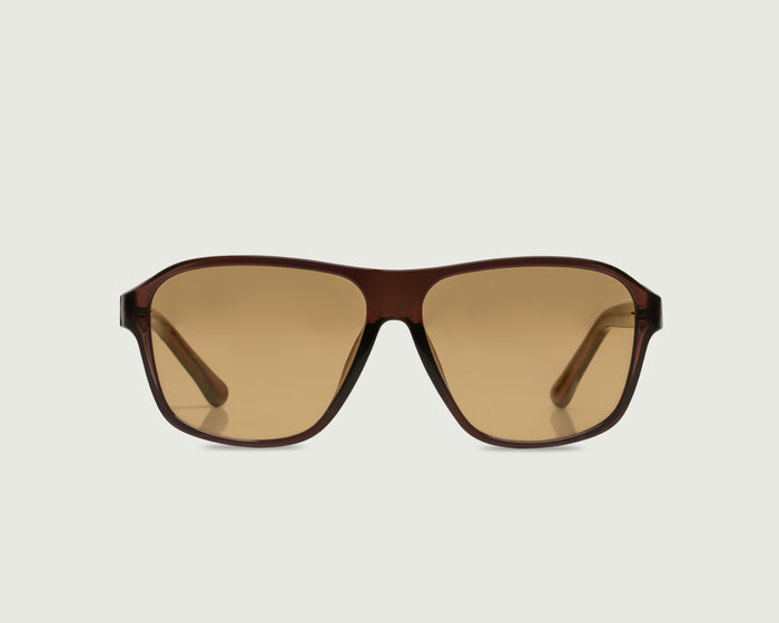 Whiskey::Bernie Sunglasses Square Brown recycled polyester front