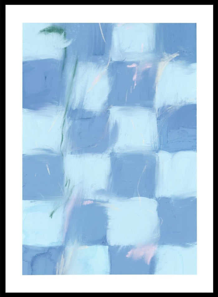 'Blue Grid' Aesthetic Art Print_Sugar & Canvas_Sugar & Canvas