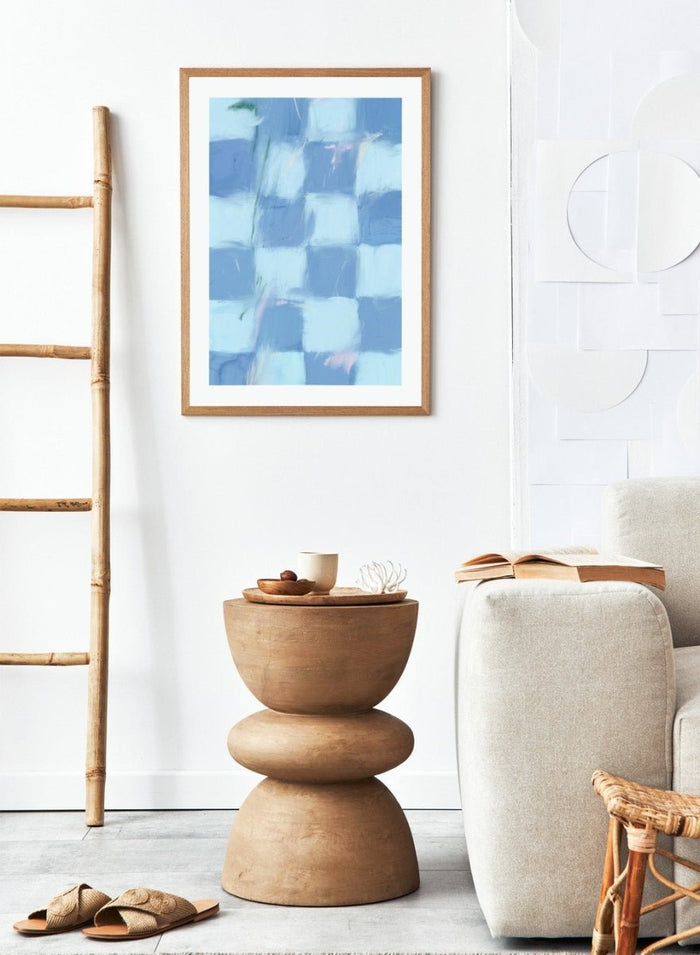 'Blue Grid' Aesthetic Art Print_Sugar & Canvas_Sugar & Canvas