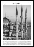 Blue Mosque Istanbul Black and White Travel Art Print_Sugar & Canvas_Sugar & Canvas