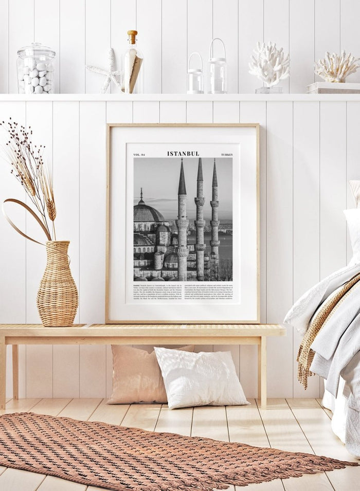 Blue Mosque Istanbul Black and White Travel Art Print_Sugar & Canvas_Sugar & Canvas