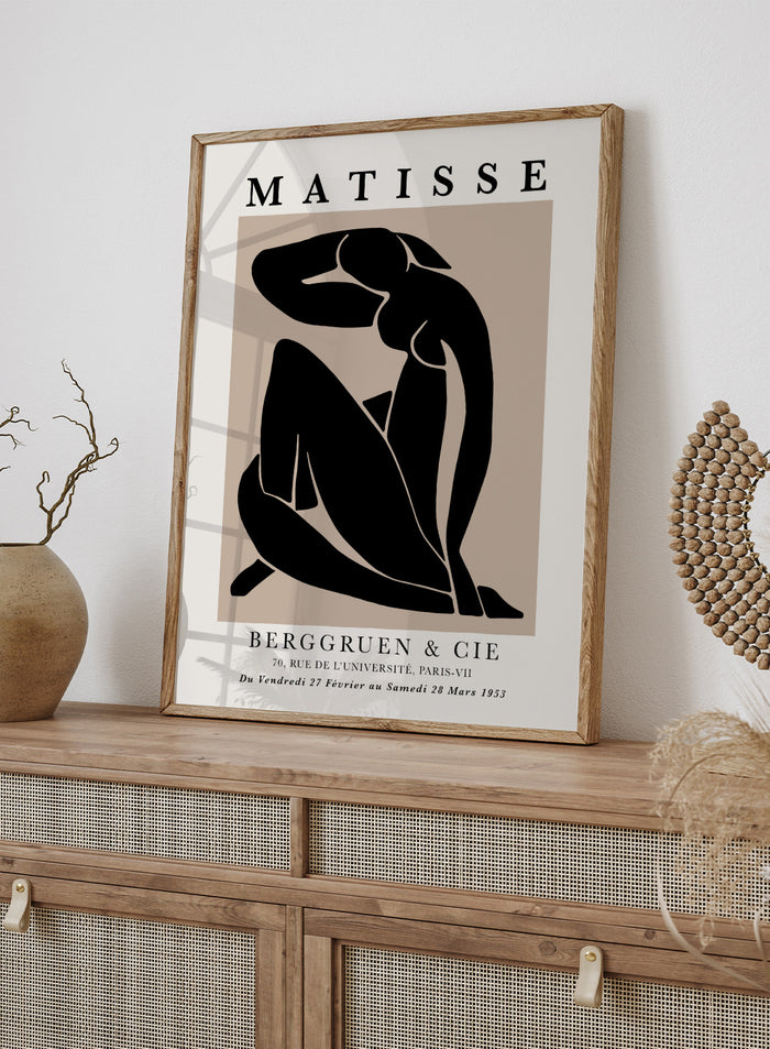 Blue Nudes II 1952 in Black by Henri Matisse Print