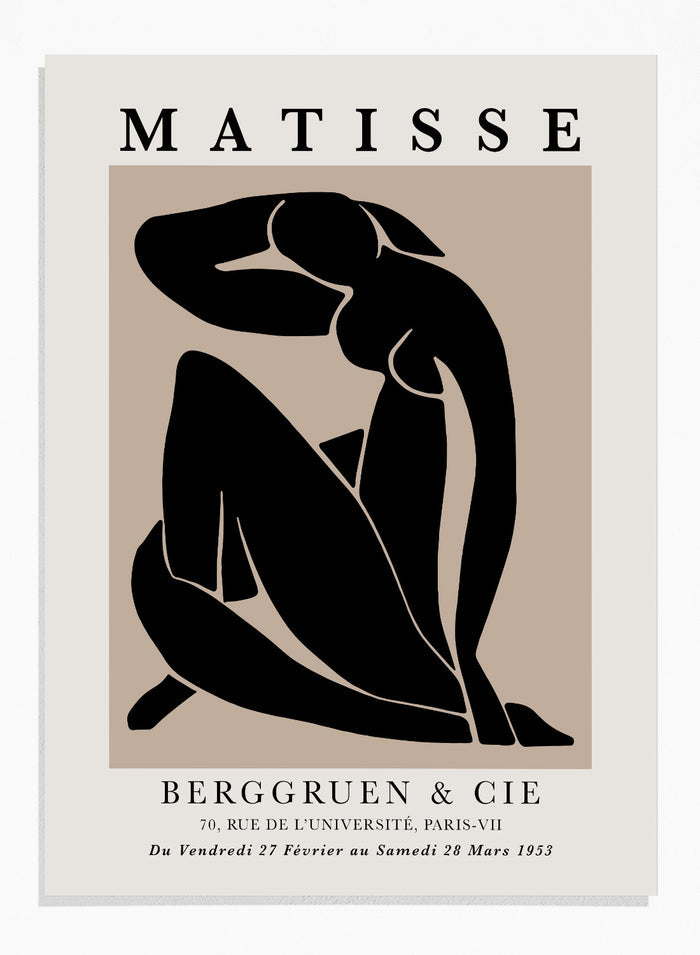 Blue Nudes II 1952 in Black by Henri Matisse Print