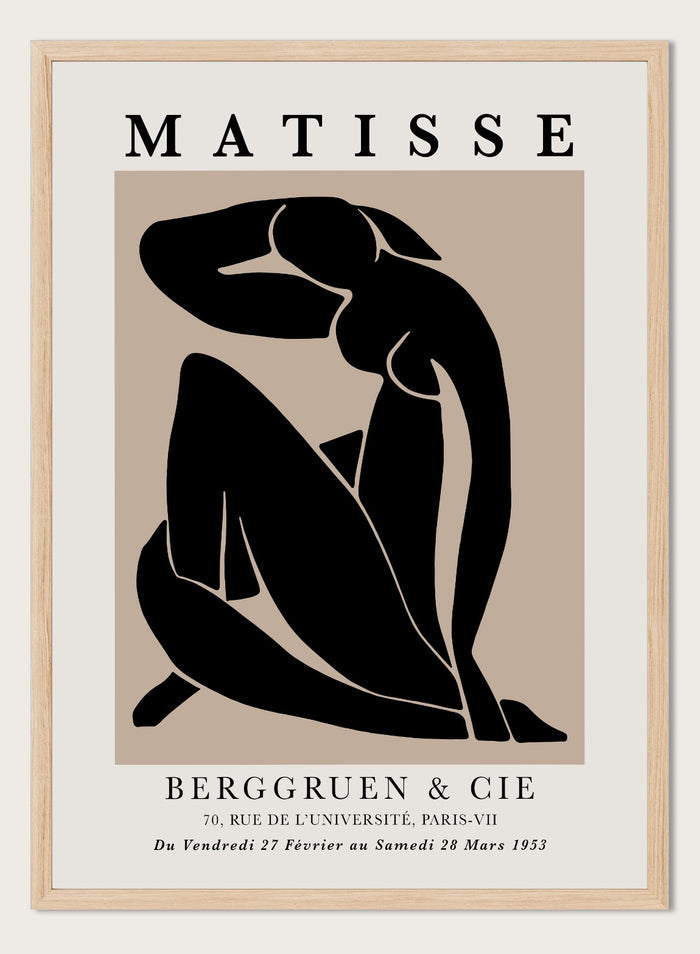 Blue Nudes II 1952 in Black by Henri Matisse Print