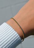 Blue Stone Yellow Gold Plated Bracelet