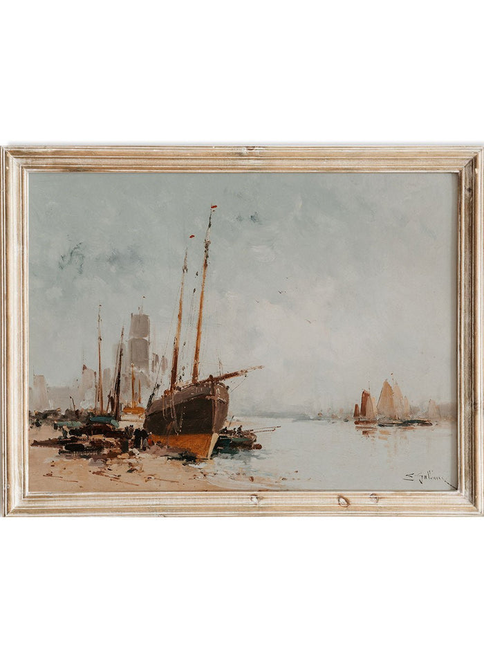 "Boats in Port" Art Print_Sugar & Canvas
