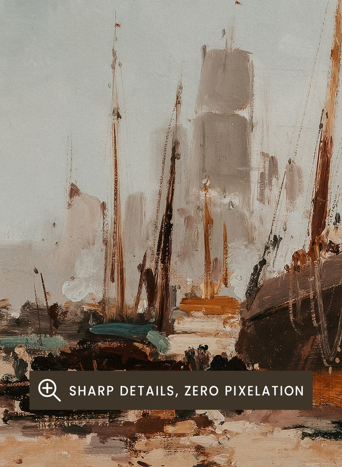 "Boats in Port" Art Print