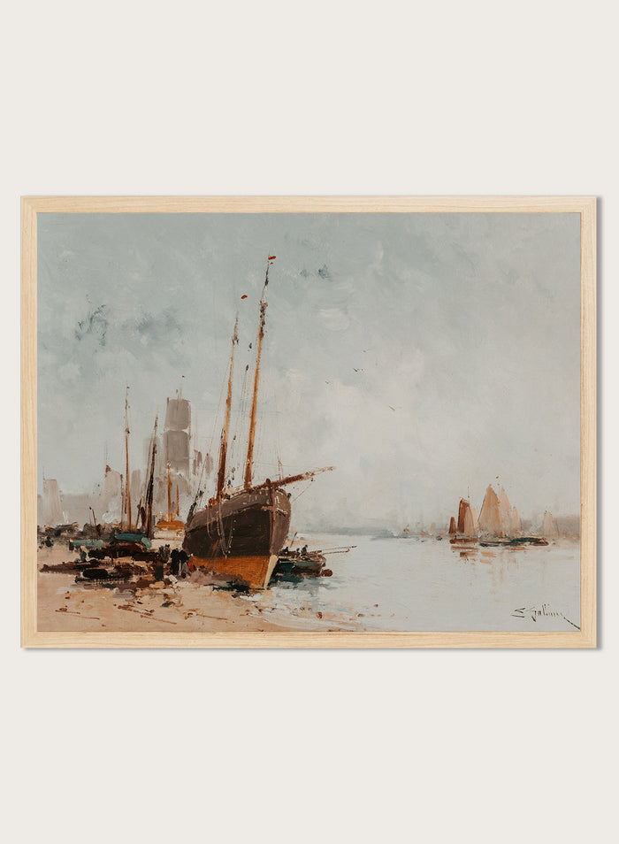 "Boats in Port" Art Print